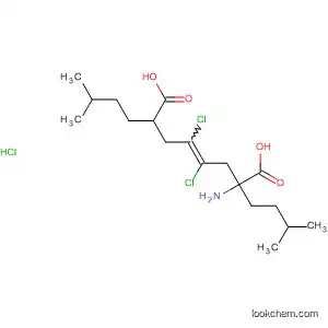 Molecular Structure of 62457-14-1 (4-Octenedioic acid, 2-amino-4,5-dichloro-2,7-bis(3-methylbutyl)-,
hydrochloride)