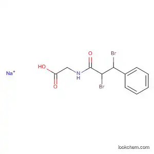 Molecular Structure of 62457-28-7 (Glycine, N-(2,3-dibromo-1-oxo-3-phenylpropyl)-, monosodium salt)