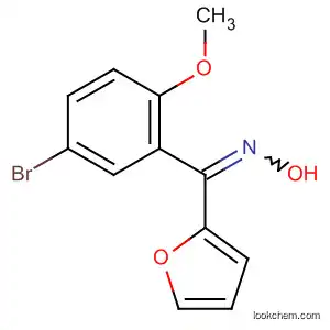 Molecular Structure of 62457-34-5 (Methanone, (5-bromo-2-methoxyphenyl)-2-furanyl-, oxime)