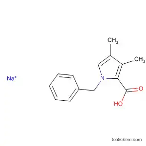 Molecular Structure of 62457-48-1 (1H-Pyrrole-2-carboxylic acid, 3,4-dimethyl-1-(phenylmethyl)-, sodium
salt)