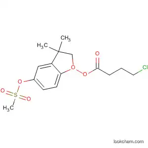 Molecular Structure of 62457-53-8 (Butanoic acid, 4-chloro-,
2,3-dihydro-3,3-dimethyl-5-[(methylsulfonyl)oxy]-2-benzofuranyl ester)
