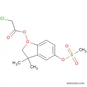 Molecular Structure of 62457-54-9 (Acetic acid, chloro-,
2,3-dihydro-3,3-dimethyl-5-[(methylsulfonyl)oxy]-2-benzofuranyl ester)