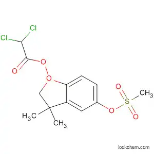 Molecular Structure of 62457-55-0 (Acetic acid, dichloro-,
2,3-dihydro-3,3-dimethyl-5-[(methylsulfonyl)oxy]-2-benzofuranyl ester)