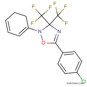 Molecular Structure of 62457-75-4 (1,2,4-Oxadiazole,
5-(4-chlorophenyl)-2,3-dihydro-2-phenyl-3,3-bis(trifluoromethyl)-)