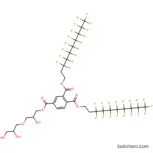 Molecular Structure of 62477-96-7 (1,2,4-Benzenetricarboxylic acid,
1-[3-(2,3-dihydroxypropoxy)-2-hydroxypropyl]
2,4-bis(3,3,4,4,5,5,6,6,7,7,8,8,9,9,10,10,10-heptadecafluorodecyl)
ester)