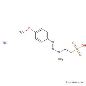 Molecular Structure of 62497-76-1 (Ethanesulfonic acid, 2-[3-(4-methoxyphenyl)-1-methyl-2-triazenyl]-,
sodium salt)
