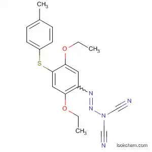 Molecular Structure of 62497-77-2 (2-Triazene-1,1-dicarbonitrile,
3-[2,5-diethoxy-4-[(4-methylphenyl)thio]phenyl]-)