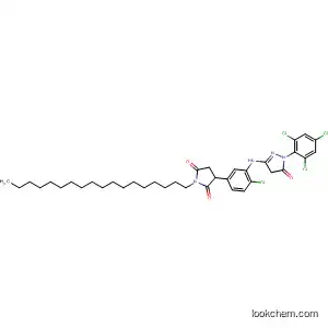 Molecular Structure of 62497-85-2 (2,5-Pyrrolidinedione,
3-[4-chloro-3-[[4,5-dihydro-5-oxo-1-(2,4,6-trichlorophenyl)-1H-pyrazol-3-
yl]amino]phenyl]-1-octadecyl-)