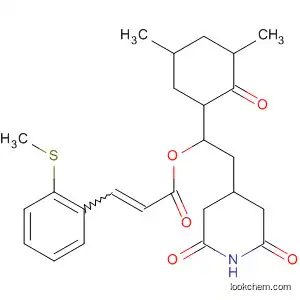 Molecular Structure of 62498-42-4 (2-Propenoic acid, 3-[2-(methylthio)phenyl]-,
1-(3,5-dimethyl-2-oxocyclohexyl)-2-(2,6-dioxo-4-piperidinyl)ethyl ester)