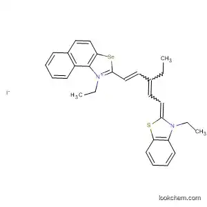 Molecular Structure of 62498-47-9 (Naphtho[1,2-d]selenazolium,
1-ethyl-2-[3-ethyl-5-(3-ethyl-2(3H)-benzothiazolylidene)-1,3-pentadienyl]
-, iodide)