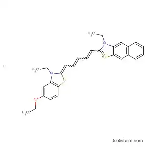 Molecular Structure of 62498-50-4 (Naphtho[2,3-d]thiazolium,
2-[5-(5-ethoxy-3-ethyl-2(3H)-benzothiazolylidene)-1,3-pentadienyl]-3-eth
yl-, iodide)