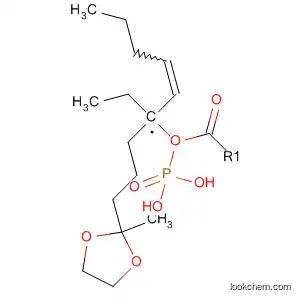 Molecular Structure of 62498-78-6 (Phosphonic acid, [1-[3-(2-methyl-1,3-dioxolan-2-yl)propyl]-2-butenyl]-,
diethyl ester)