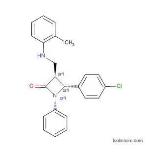 Molecular Structure of 62500-50-9 (2-Azetidinone,
4-(4-chlorophenyl)-3-[(methylphenylamino)methyl]-1-phenyl-, trans-)