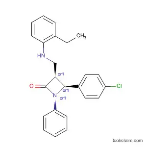 Molecular Structure of 62500-51-0 (2-Azetidinone,
4-(4-chlorophenyl)-3-[(ethylphenylamino)methyl]-1-phenyl-, cis-)