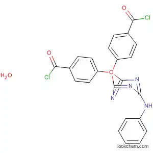 Molecular Structure of 62500-76-9 (Benzoyl chloride,
4,4'-[[6-(phenylamino)-1,3,5-triazine-2,4-diyl]bis(oxy)]bis-)