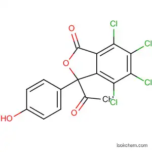 Molecular Structure of 62512-06-5 (1(3H)-Isobenzofuranone,
3-acetyl-4,5,6,7-tetrachloro-3-(4-hydroxyphenyl)-)