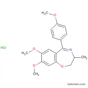 Molecular Structure of 62539-21-3 (1,4-Benzoxazepine,
2,3-dihydro-7,8-dimethoxy-5-(4-methoxyphenyl)-3-methyl-,
hydrochloride)
