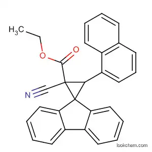 Molecular Structure of 62679-33-8 (Spiro[cyclopropane-1,9'-[9H]fluorene]-2-carboxylic acid,
2-cyano-3-(1-naphthalenyl)-, ethyl ester)