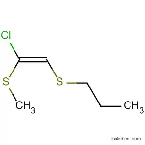 Molecular Structure of 62679-78-1 (Propane, 1-[[2-chloro-2-(methylthio)ethenyl]thio]-, (E)-)