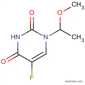 Molecular Structure of 62679-90-7 (2,4(1H,3H)-Pyrimidinedione, 5-fluoro-1-(1-methoxyethyl)-)