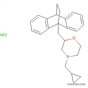Molecular Structure of 62686-34-4 (Morpholine,
4-(cyclopropylmethyl)-2-(9,10-ethanoanthracen-9(10H)-ylmethyl)-,
hydrochloride)