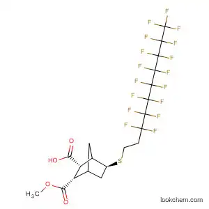 Molecular Structure of 62732-03-0 (Bicyclo[2.2.1]heptane-2,3-dicarboxylic acid,
5-[(3,3,4,4,5,5,6,6,7,7,8,8,9,9,10,10,10-heptadecafluorodecyl)thio]-,
2-methyl ester, (2-endo,3-endo,5-exo)-)
