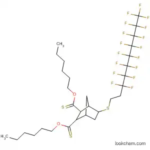 Molecular Structure of 62732-08-5 (Bicyclo[2.2.1]heptane-2,3-dicarbothioic acid,
5-[(3,3,4,4,5,5,6,6,7,7,8,8,9,9,10,10,10-heptadecafluorodecyl)thio]-,
S,S-dihexyl ester, (2-endo,3-exo,5-exo)-)