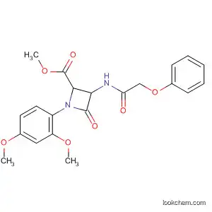Molecular Structure of 62732-83-6 (2-Azetidinecarboxylic acid,
1-(2,4-dimethoxyphenyl)-4-oxo-3-[(phenoxyacetyl)amino]-, methyl ester,
cis-)