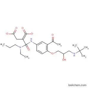 Molecular Structure of 62734-25-2 (Urea,
N'-[3-acetyl-4-[3-[(1,1-dimethylethyl)amino]-2-hydroxypropoxy]phenyl]-N
-ethyl-N-propyl-, (2E)-2-butenedioate (salt))