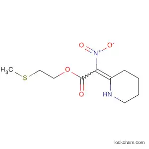 Molecular Structure of 62746-18-3 (Acetic acid, nitro-2-piperidinylidene-, 2-(methylthio)ethyl ester)