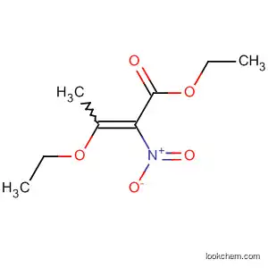 Molecular Structure of 62772-80-9 (2-Butenoic acid, 3-ethoxy-2-nitro-, ethyl ester)
