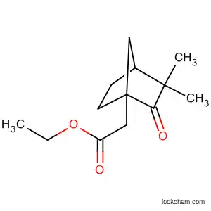 Molecular Structure of 62853-93-4 (Bicyclo[2.2.1]heptane-1-acetic acid, 3,3-dimethyl-2-oxo-, ethyl ester)