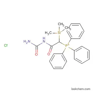Molecular Structure of 62879-57-6 (Phosphonium,
[2-[(aminocarbonyl)amino]-2-oxo-1-(trimethylsilyl)ethyl]triphenyl-,
chloride)
