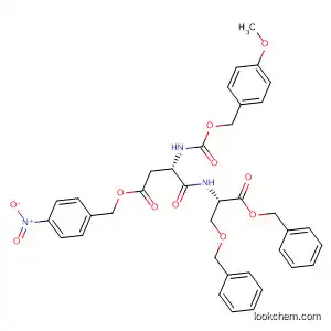 Molecular Structure of 63024-03-3 (L-Serine,
N-[N-[[(4-methoxyphenyl)methoxy]carbonyl]-L-a-aspartyl]-O-(phenylmeth
yl)-, 4-[(4-nitrophenyl)methyl] 1-(phenylmethyl) ester)