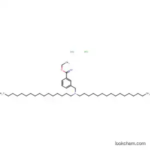 Molecular Structure of 63290-25-5 (Benzenecarboximidic acid, 3-[(dihexadecylamino)methyl]-, ethyl ester,
dihydrochloride)