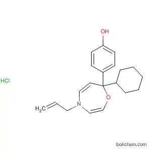 Molecular Structure of 63292-59-1 (Phenol, 4-[hexahydro-7-phenyl-4-(2-propenyl)-1,4-oxazepin-7-yl]-,
hydrochloride)