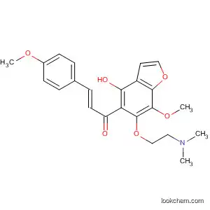 Molecular Structure of 63315-16-2 (2-Propen-1-one,
1-[6-[2-(dimethylamino)ethoxy]-4-hydroxy-7-methoxy-5-benzofuranyl]-3-(
4-methoxyphenyl)-, (E)-)