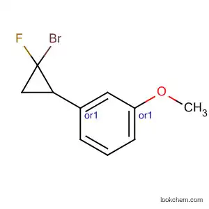 Molecular Structure of 63315-77-5 (Benzene, 1-(2-bromo-2-fluorocyclopropyl)-3-methoxy-, trans-)