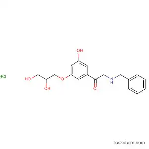 Molecular Structure of 63437-66-1 (Ethanone,
1-[3-(2,3-dihydroxypropoxy)-5-hydroxyphenyl]-2-[(phenylmethyl)amino]-,
hydrochloride)