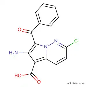 Molecular Structure of 63900-63-0 (Pyrrolo[1,2-b]pyridazine-5-carboxylic acid, 6-amino-7-benzoyl-2-chloro-)