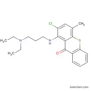 Molecular Structure of 63988-29-4 (9H-Thioxanthen-9-one,
chloro-1-[[2-(diethylamino)ethyl]methylamino]-4-methyl-)