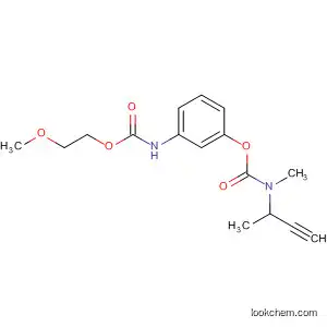 Molecular Structure of 64062-58-4 (Carbamic acid, methyl(1-methyl-2-propynyl)-,
3-[[(2-methoxyethoxy)carbonyl]amino]phenyl ester)