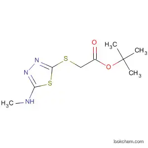 Molecular Structure of 64211-33-2 (Acetic acid, [[5-(methylamino)-1,3,4-thiadiazol-2-yl]thio]-,
1,1-dimethylethyl ester)