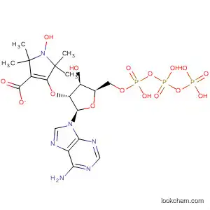 Molecular Structure of 64431-97-6 (Adenosine 5'-(tetrahydrogen triphosphate),
2'-(2,5-dihydro-2,2,5,5-tetramethyl-1-oxy-1H-pyrrole-3-carboxylate))