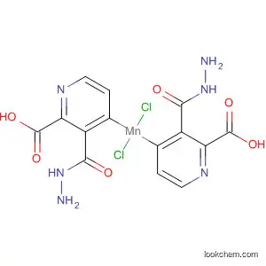 Molecular Structure of 64478-73-5 (Manganese, dichlorobis(2-pyridinecarboxylic acid hydrazide)-)