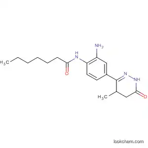 Molecular Structure of 74150-17-7 (Heptanamide,
N-[2-amino-4-(1,4,5,6-tetrahydro-4-methyl-6-oxo-3-pyridazinyl)phenyl]-)