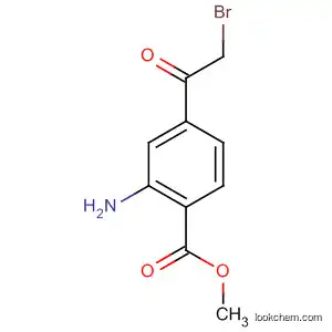 Molecular Structure of 75726-97-5 (Benzoic acid, 2-amino-4-(bromoacetyl)-, methyl ester)