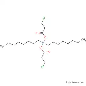 Molecular Structure of 7580-76-9 (Stannane, bis(3-chloro-1-oxopropoxy)dioctyl-)