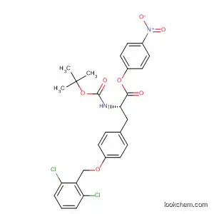 Molecular Structure of 76571-62-5 (L-Tyrosine,
O-[(2,6-dichlorophenyl)methyl]-N-[(1,1-dimethylethoxy)carbonyl]-,
4-nitrophenyl ester)