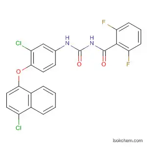 Molecular Structure of 76589-45-2 (Benzamide,
N-[[[3-chloro-4-[(4-chloro-1-naphthalenyl)oxy]phenyl]amino]carbonyl]-2,6
-difluoro-)